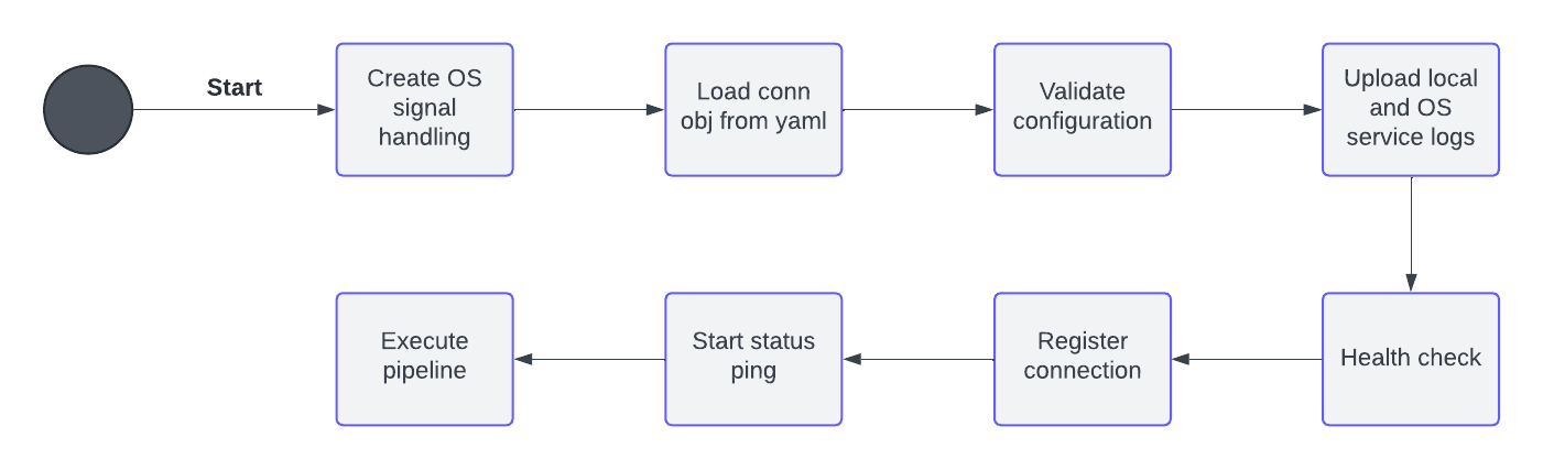 Agent startup execution flow