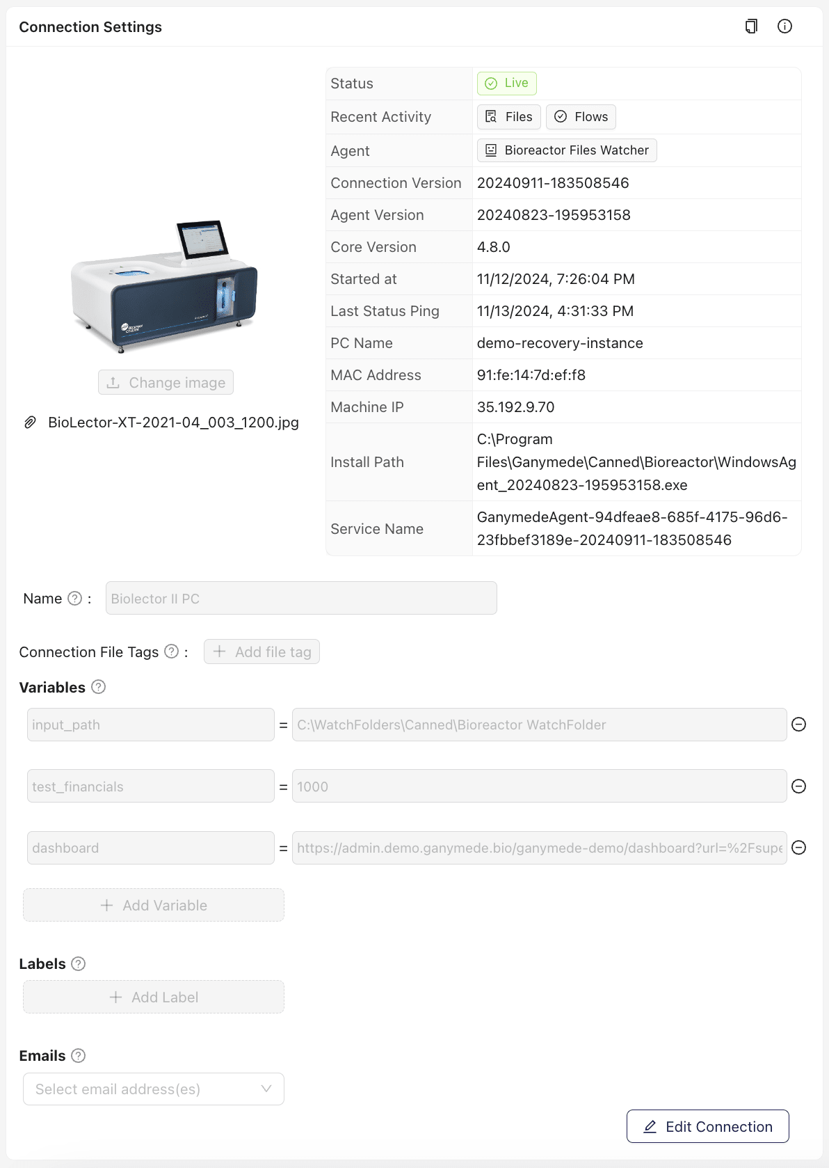 Connection Detail UI