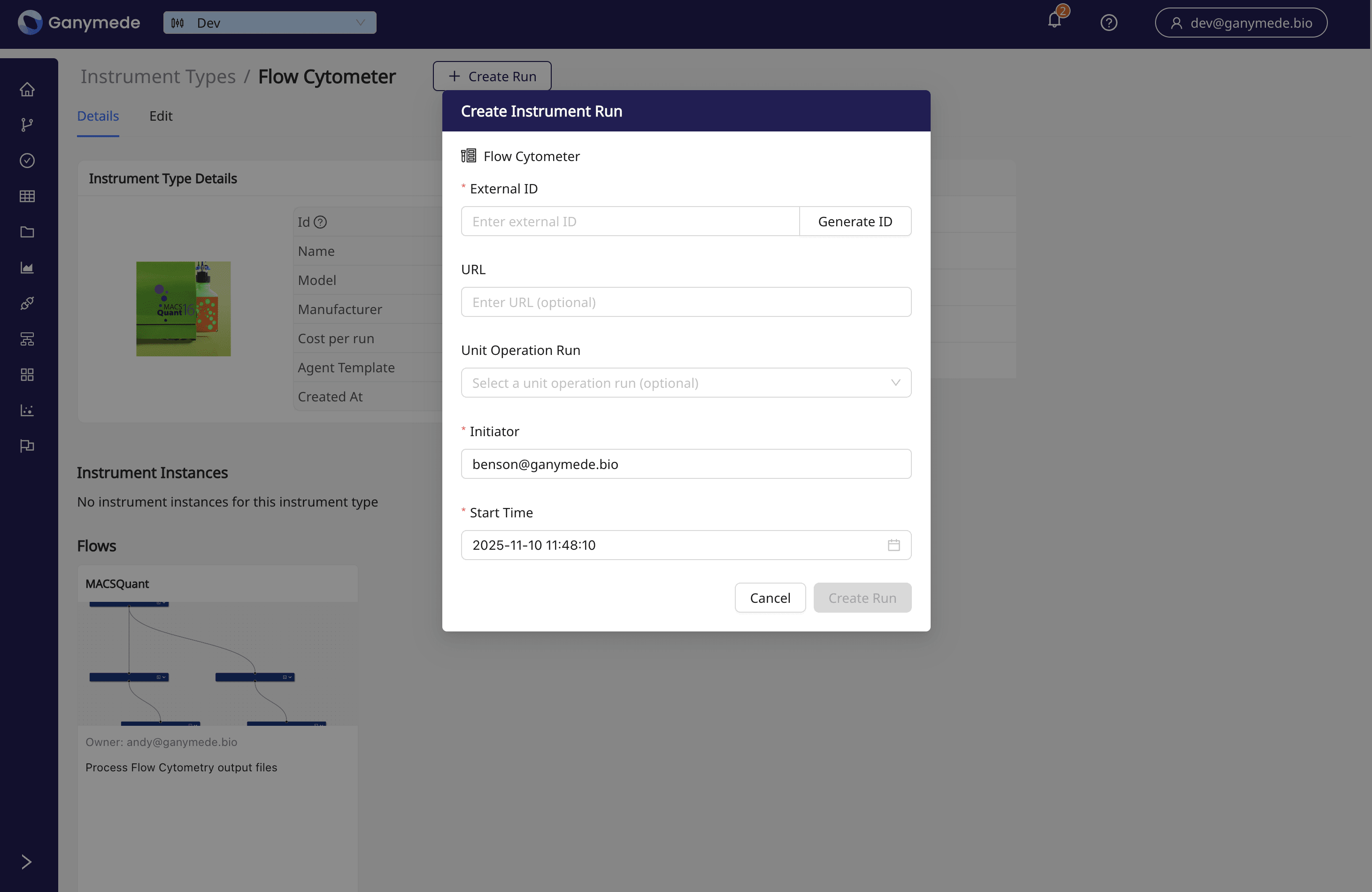 View Instrument Type Detail