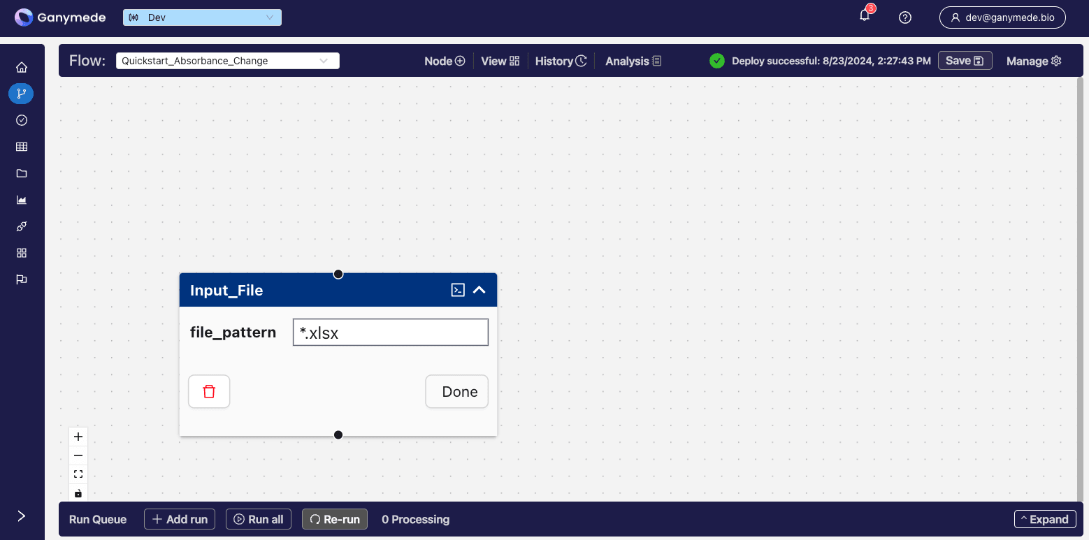 Quickstart Flow description