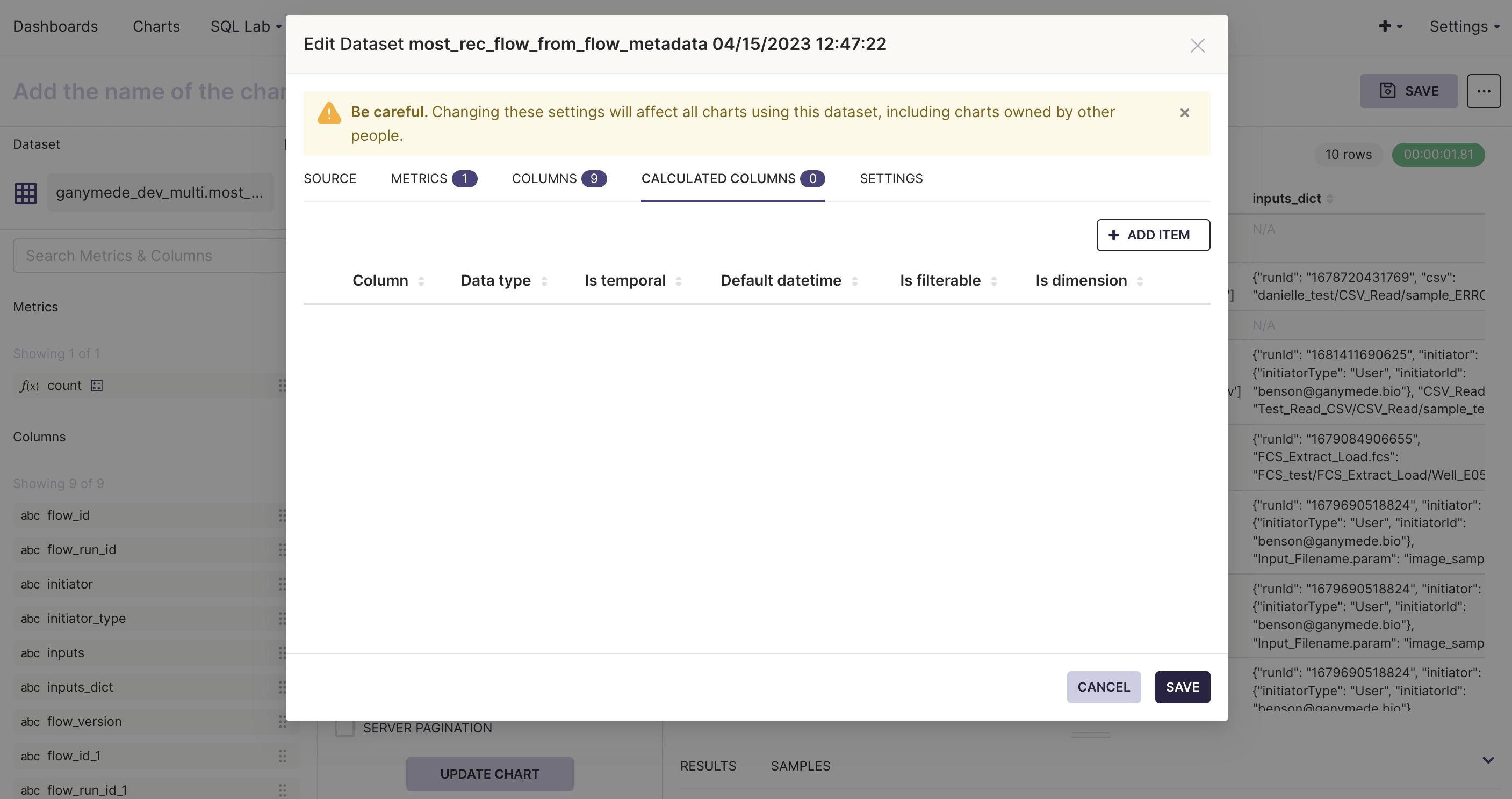 Dashboard - Calculated Column